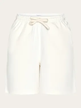 Loose fit high-waisted sweat shorts - GOTS/Vegan - Egret