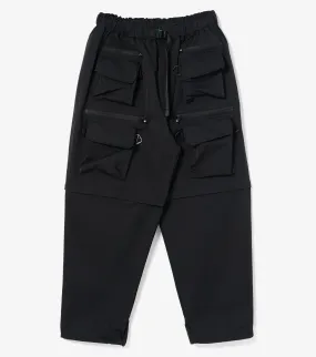 Multi-Pocket Belted Pant (Black)