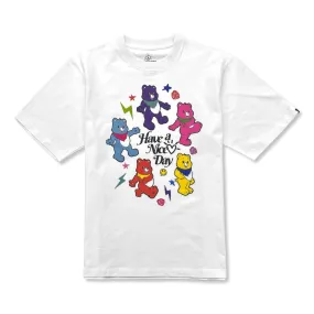 2ND CLOSET CAREFUL BEARS PRINTED T SHIRT-WHITE