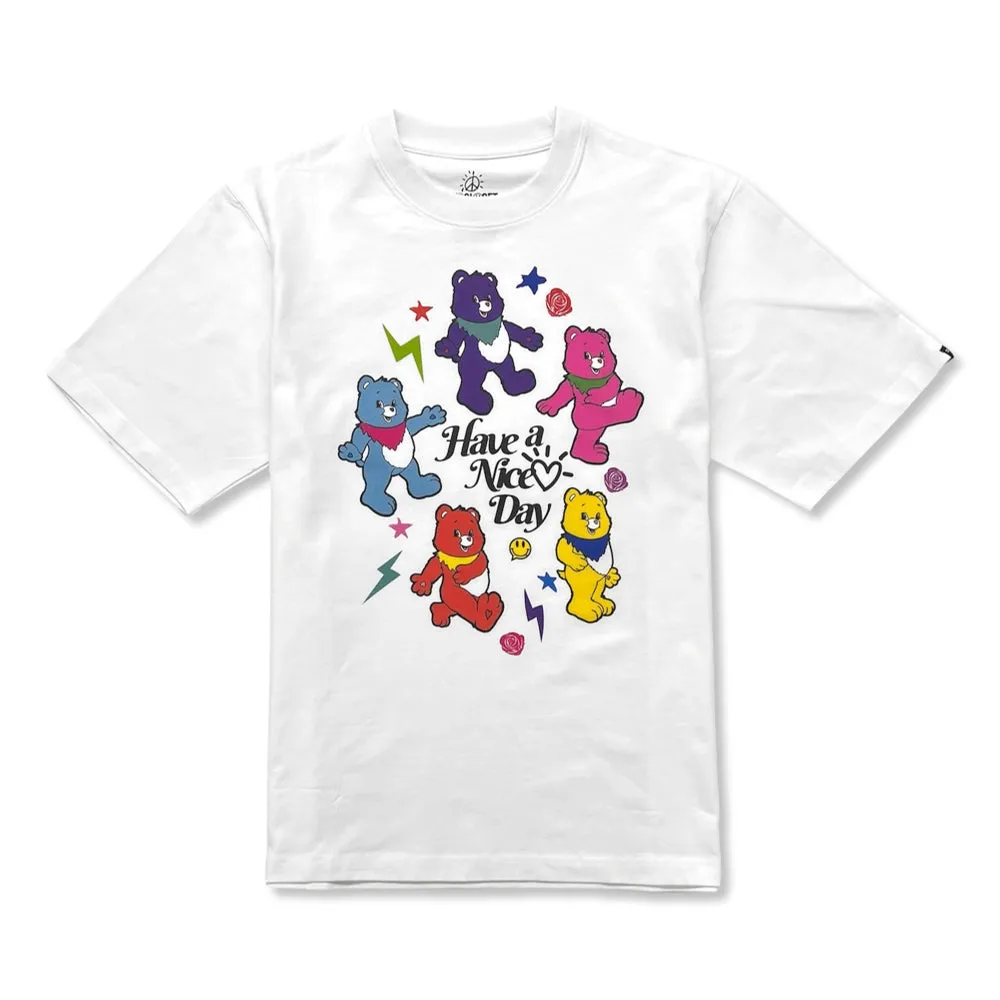 2ND CLOSET CAREFUL BEARS PRINTED T SHIRT-WHITE