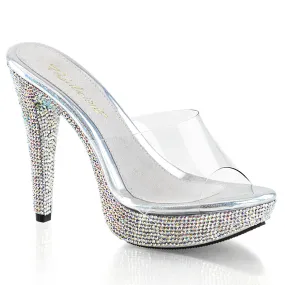 5" Heel Mule Platform Sandal with Rhinestones (COCKTAIL-501DM)