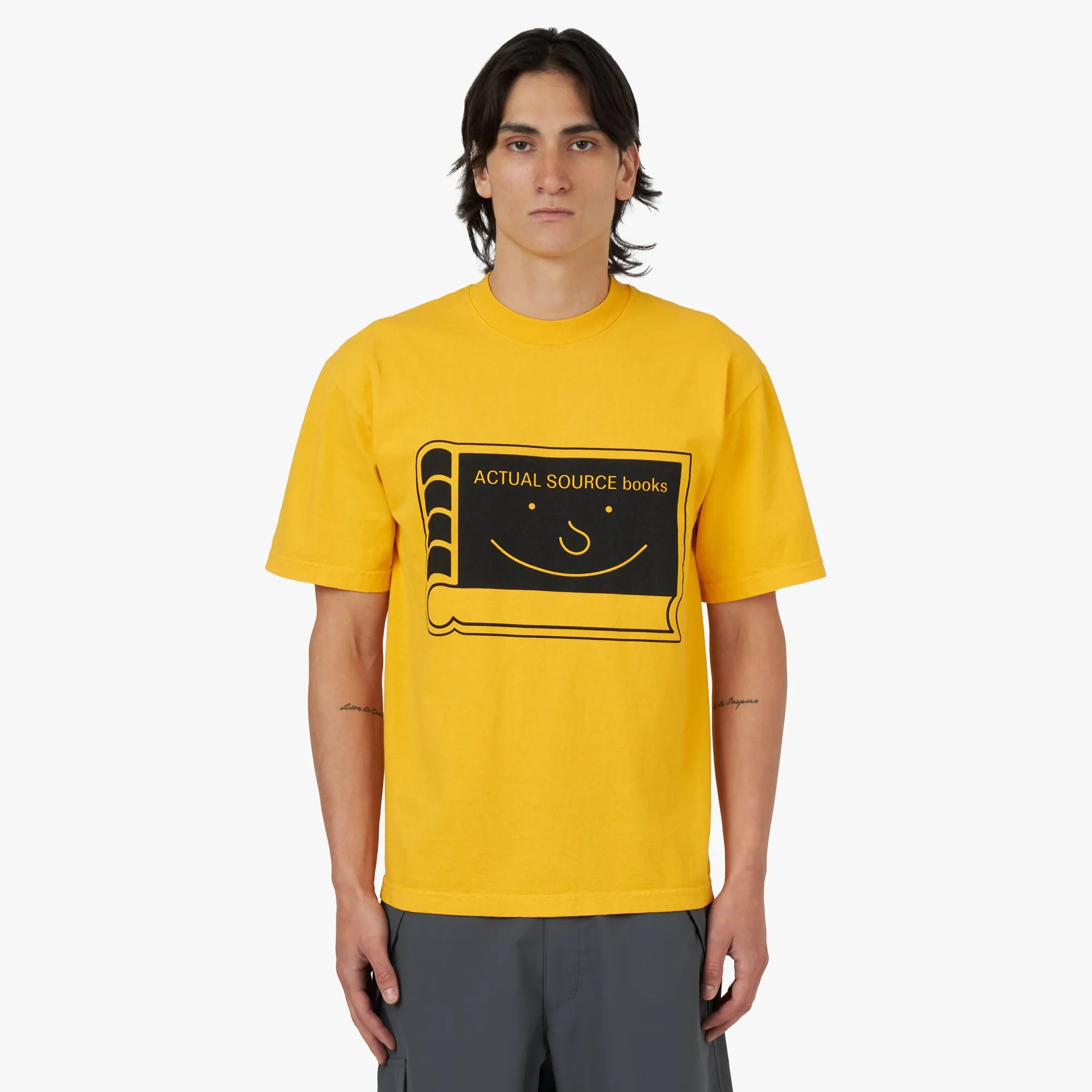 Actual Source Happy Book T-shirt / Yellow