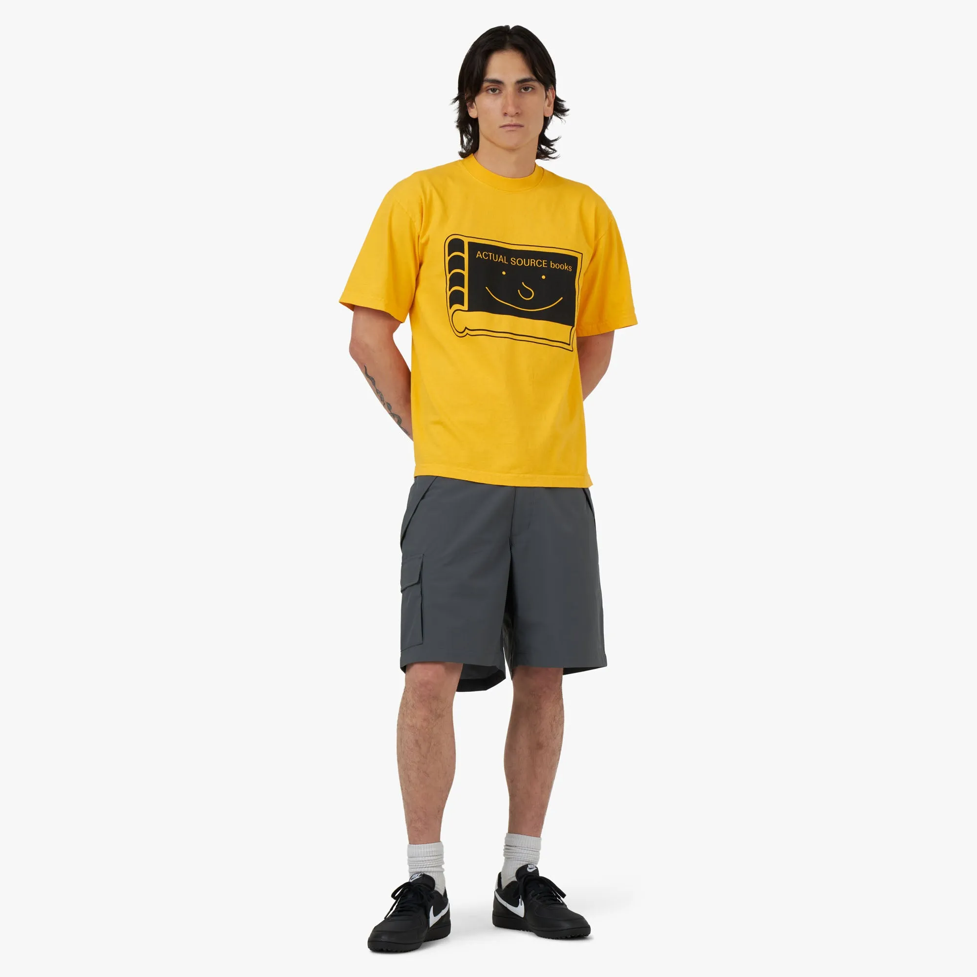 Actual Source Happy Book T-shirt / Yellow