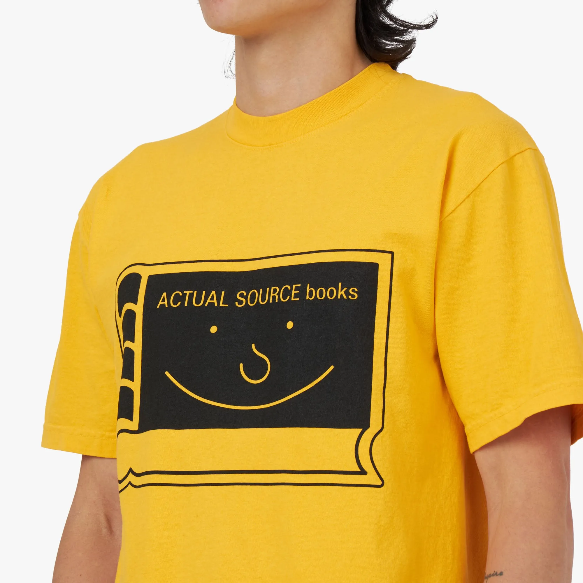 Actual Source Happy Book T-shirt / Yellow