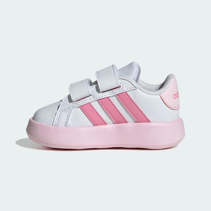 ADIDAS KID'S GRAND COURT 2.0 WHITE/PINK SHOES