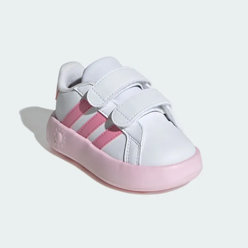 ADIDAS KID'S GRAND COURT 2.0 WHITE/PINK SHOES