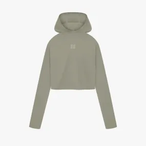 adidas x Fear of God Athletics Women's Crop Hoodie / Clay