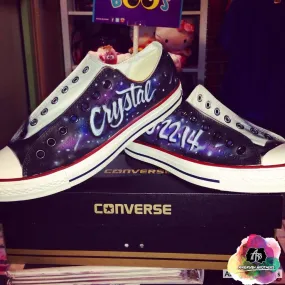 Airbrush Galaxy Shoe Design