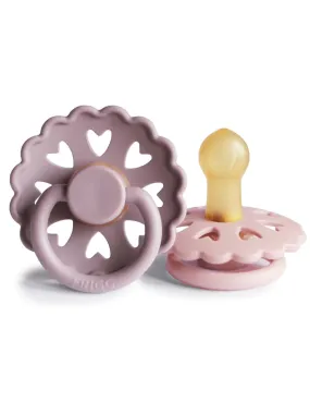 Andersen Fairytale Natural Rubber Pacifier 2-Pack, Twilight Mauve/Primrose