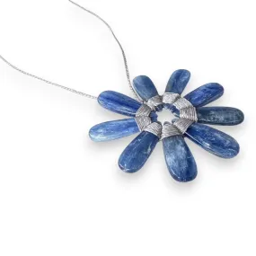 ANN LIGHTFOOT - BLUE KYANITE FLOWER NECKLACE