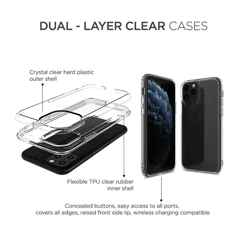 Apple iPhone 15 Pro Max, Dual Layer Protection Case, Color Clear