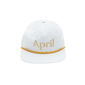 April - Golden 5 Panel Cap WHITE