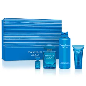 Aqua by Perry Ellis 100ml EDT 4 Piece Gift Set