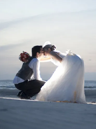 Asymetrical One Shoulder Princess Tulle Ball Gown with Flower Sash