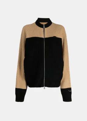 Beige/Black Felz Colour-Block Cardigan