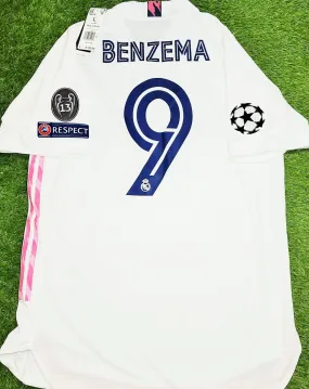 Benzema Real Madrid 2020 2021 CLIMACHILL PLAYER ISSUE UEFA Home Jersey Camiseta Shirt BNWT L SKU# FM4736