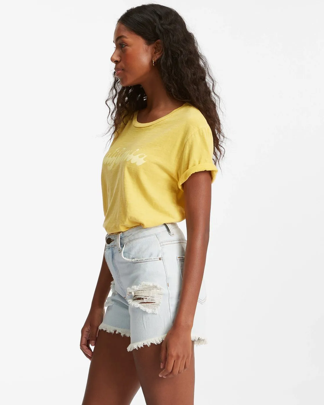 BILLABONG How Bout That Denim Shorts Women's Rain Drop