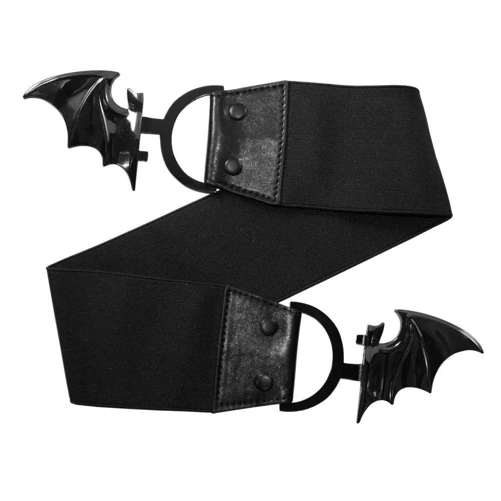 Black Bat Elastic Waist Belt