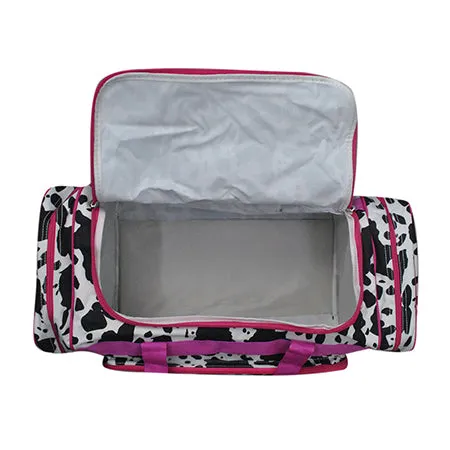 Black Cow Hot Pink NGIL Canvas 23" Duffle Bag