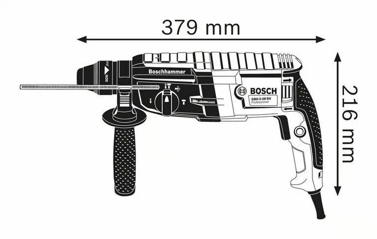 BOSCH GBH 2-28 DV SDS  CORDED PROFESSIONAL ROTARY HAMMER DRILL (28MM,850W)