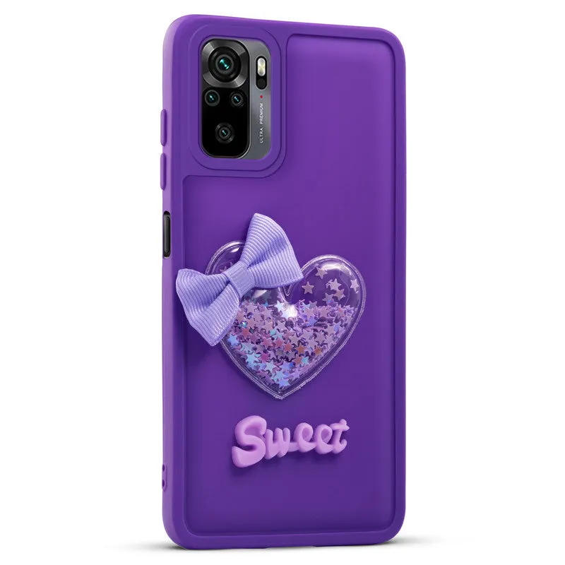 Bow Heart Cute Phone Back Cover for Redmi Note 10