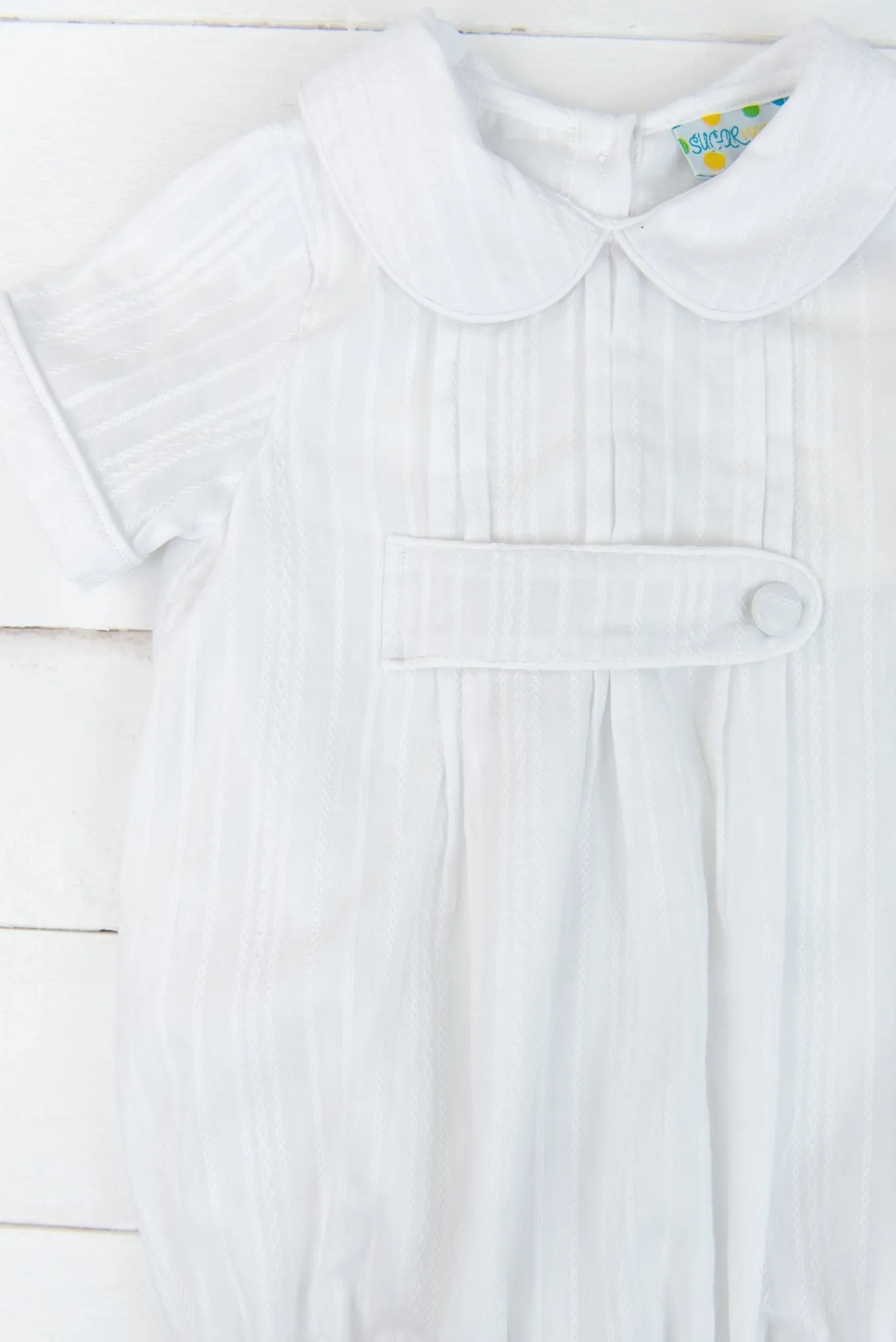 Boys White Linen Bubble