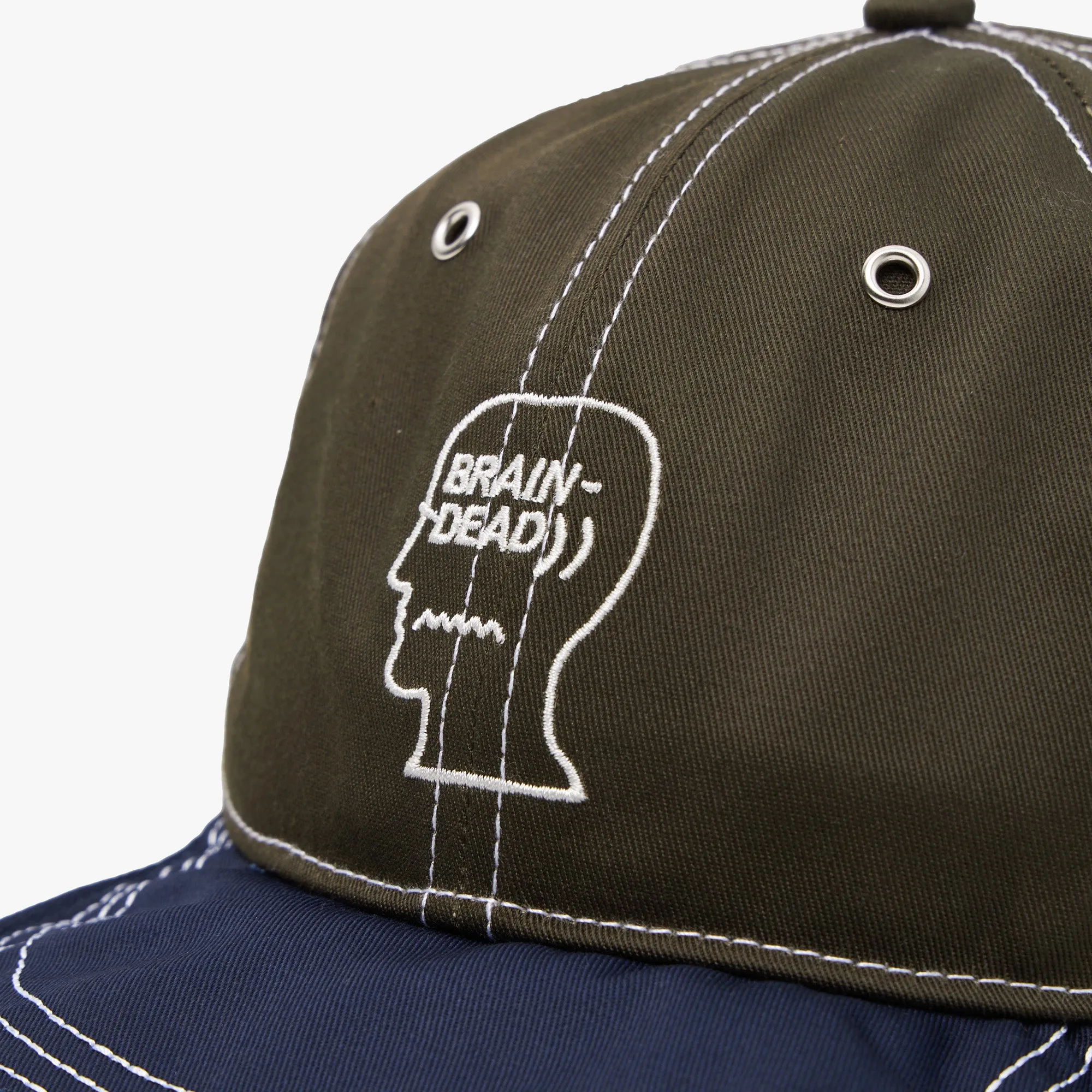 Brain Dead Wire Brim 6 Panel Hat / Forest Green