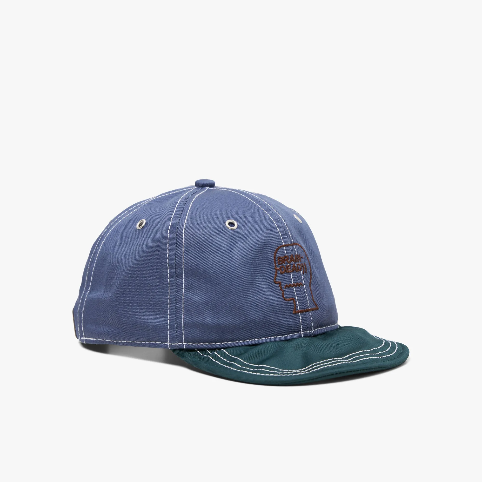 Brain Dead Wire Brim 6 Panel Hat / Slate Blue