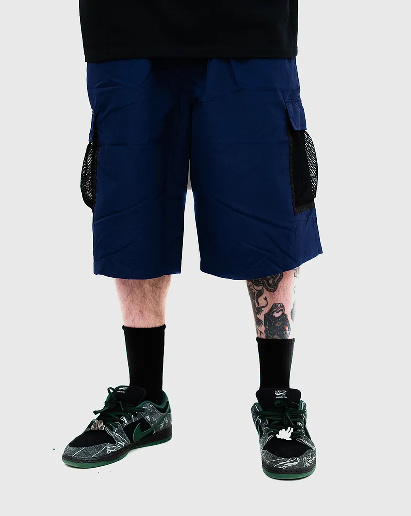 Bronze 56k Mesh Cargo Shorts - Navy