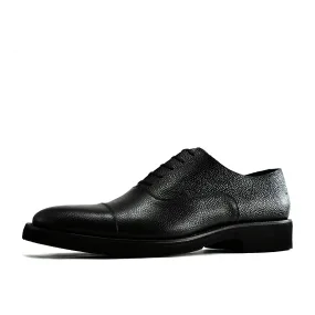 Cap Toe Oxford (rubber Sole) Black