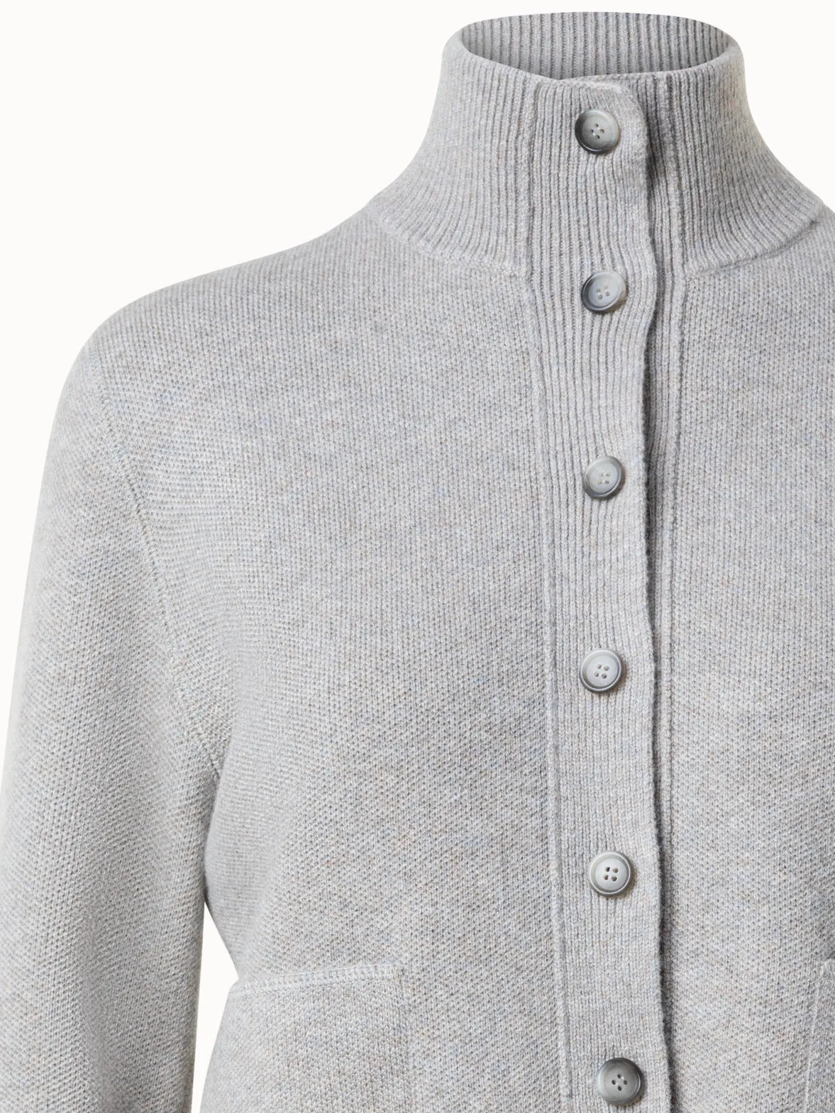 Cashmere Piqué Knit Cardigan