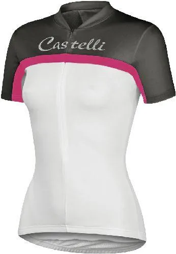 Castelli Womens Promessa Cycling Jersey - White Pink