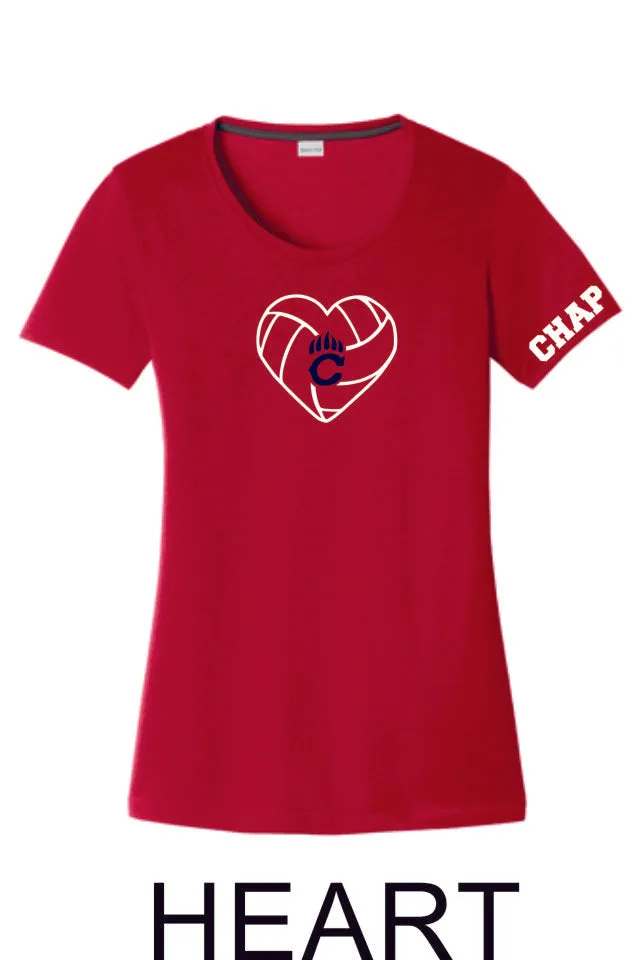 Chap Volleyball Sport-Tek Ladies Wicking Tee - 4 designs