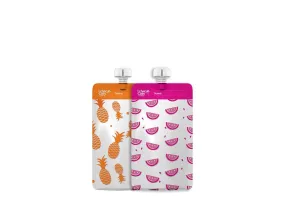 Cherub Baby Reusable Food Pouch Minis - Pink