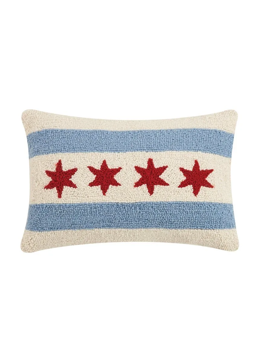 Chicago Flag Hook Pillow