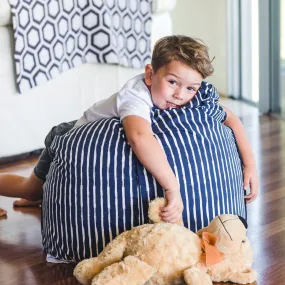 Cocoon Couture Bean Bag Cover - Navy Stripe - Small