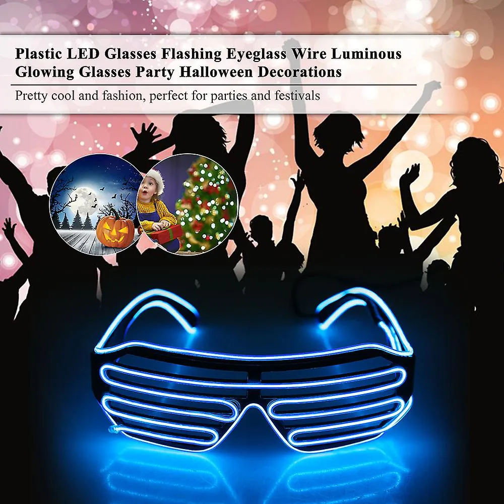 Colorful LED Glowing Party Flashing Light Glowing Glasses (Select From Drop Down Menu)