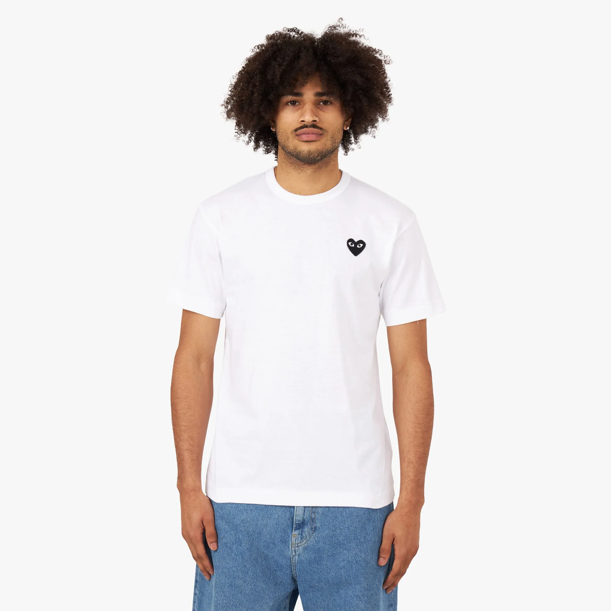 COMME des GARÇONS PLAY Black Heart T-shirt / White