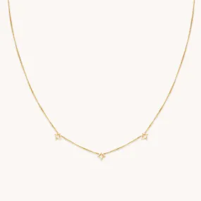 Cosmic Star Charm Necklace in Gold