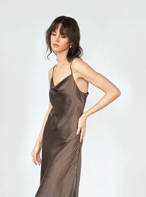 COWL NECK SLIP DRESS