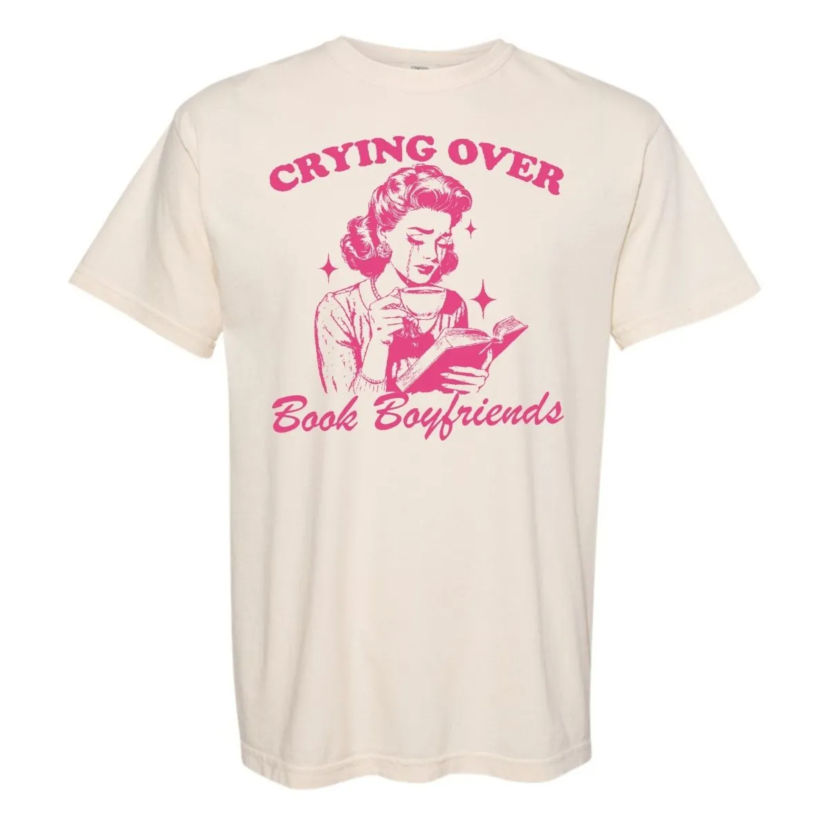 'Crying Over Book Boyfriends' T-Shirt