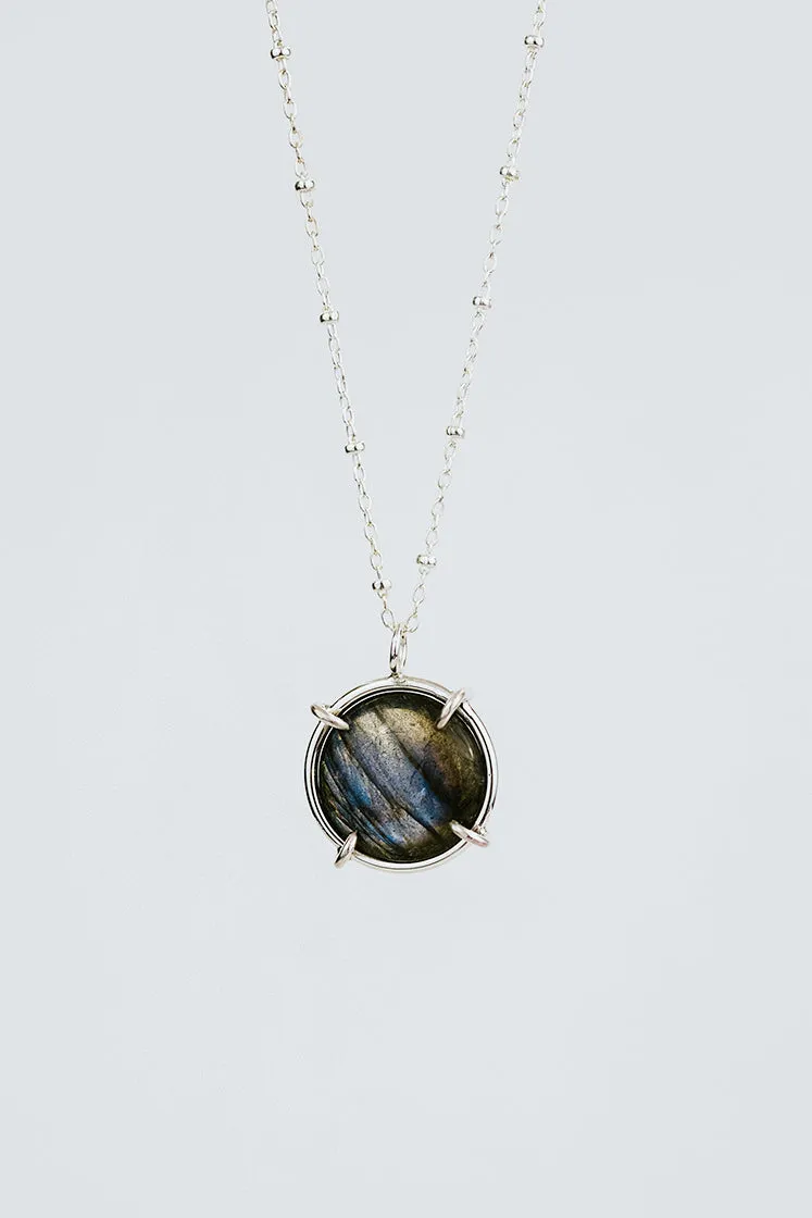 Crystal Ball Necklace - Labradorite