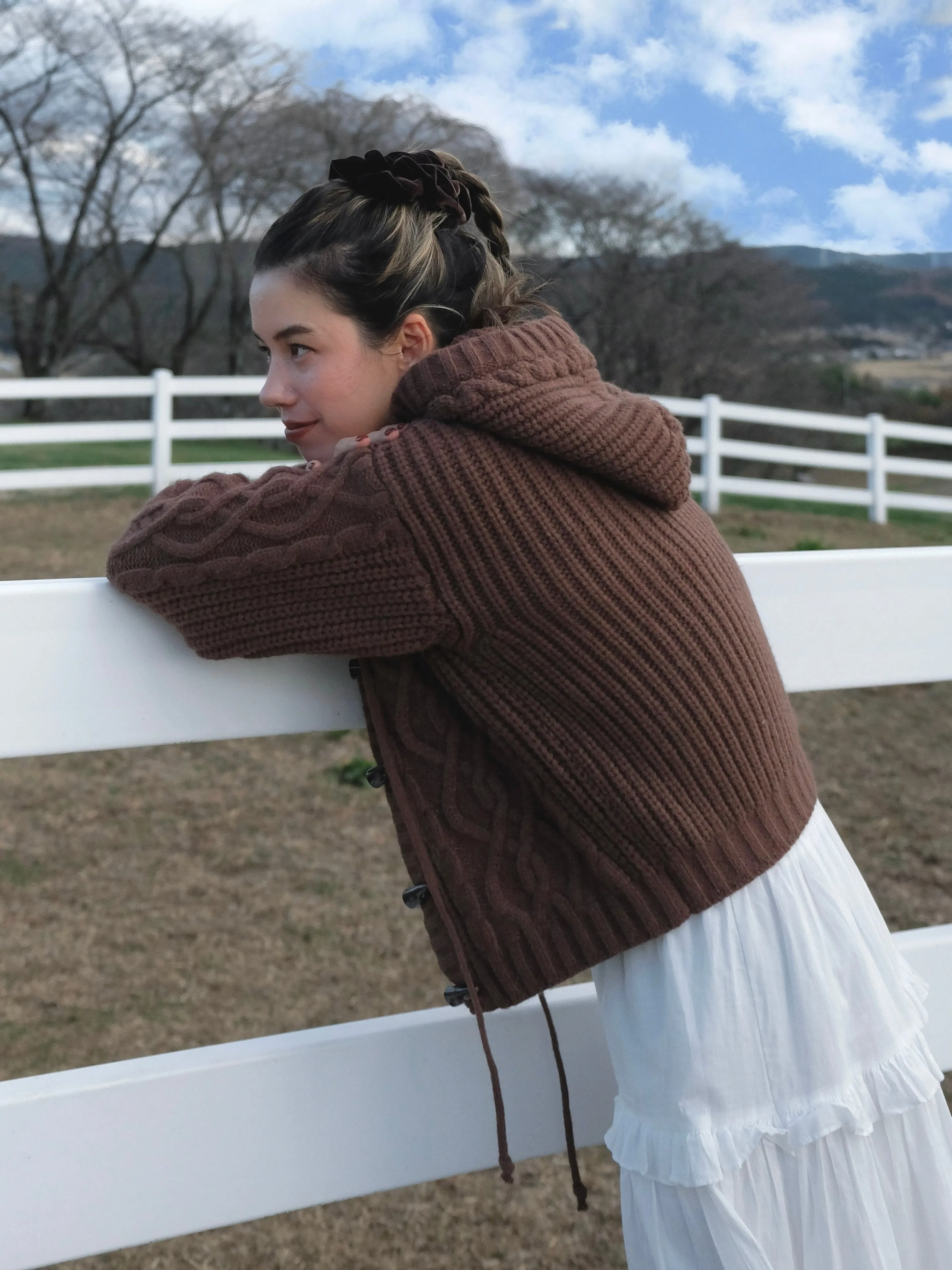 Daily Cable Knit Cardigan