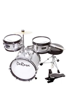 De Rosa USA 3 Piece 12" Kid's Junior Drum Set Complete