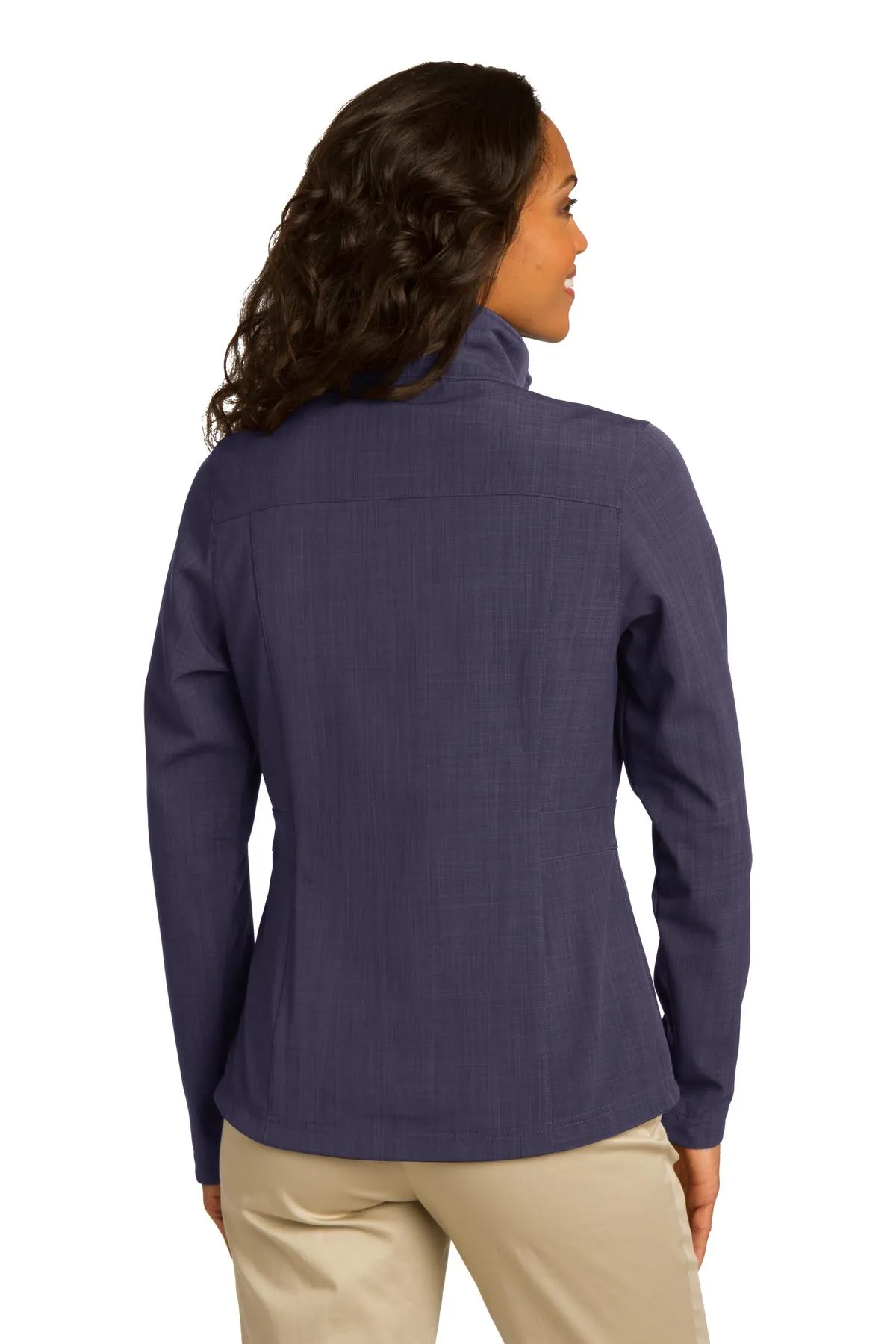 Eddie Bauer Ladies Shaded Crosshatch Soft Shell Jacket. EB533