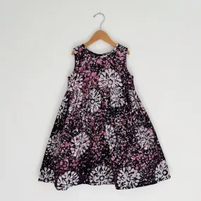 Fahari Bazaar | Girls Tank Dress in White & Pink Floral Speckle