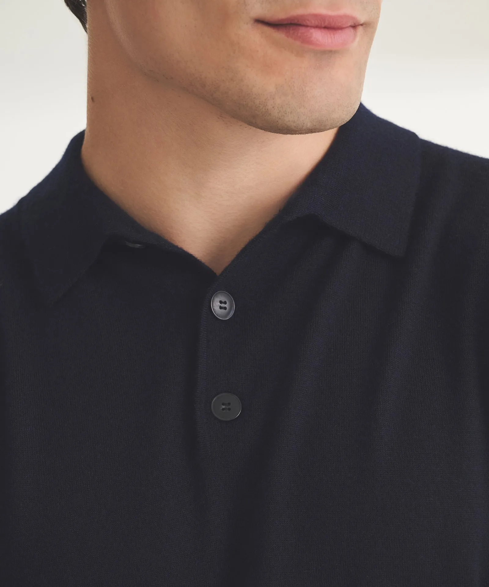 Fancy Cashmere Short Sleeve Polo