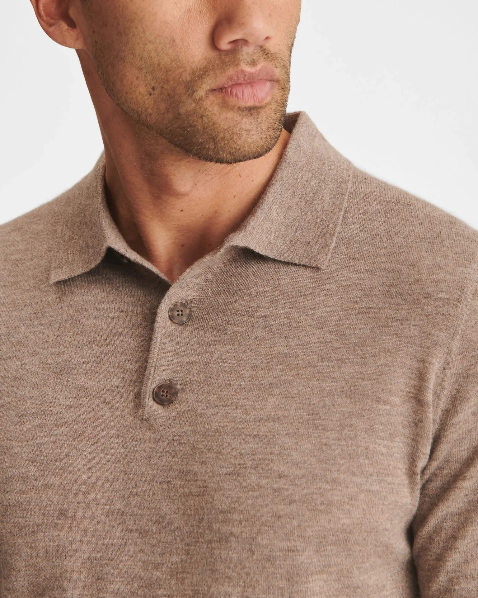 Fancy Cashmere Short Sleeve Polo