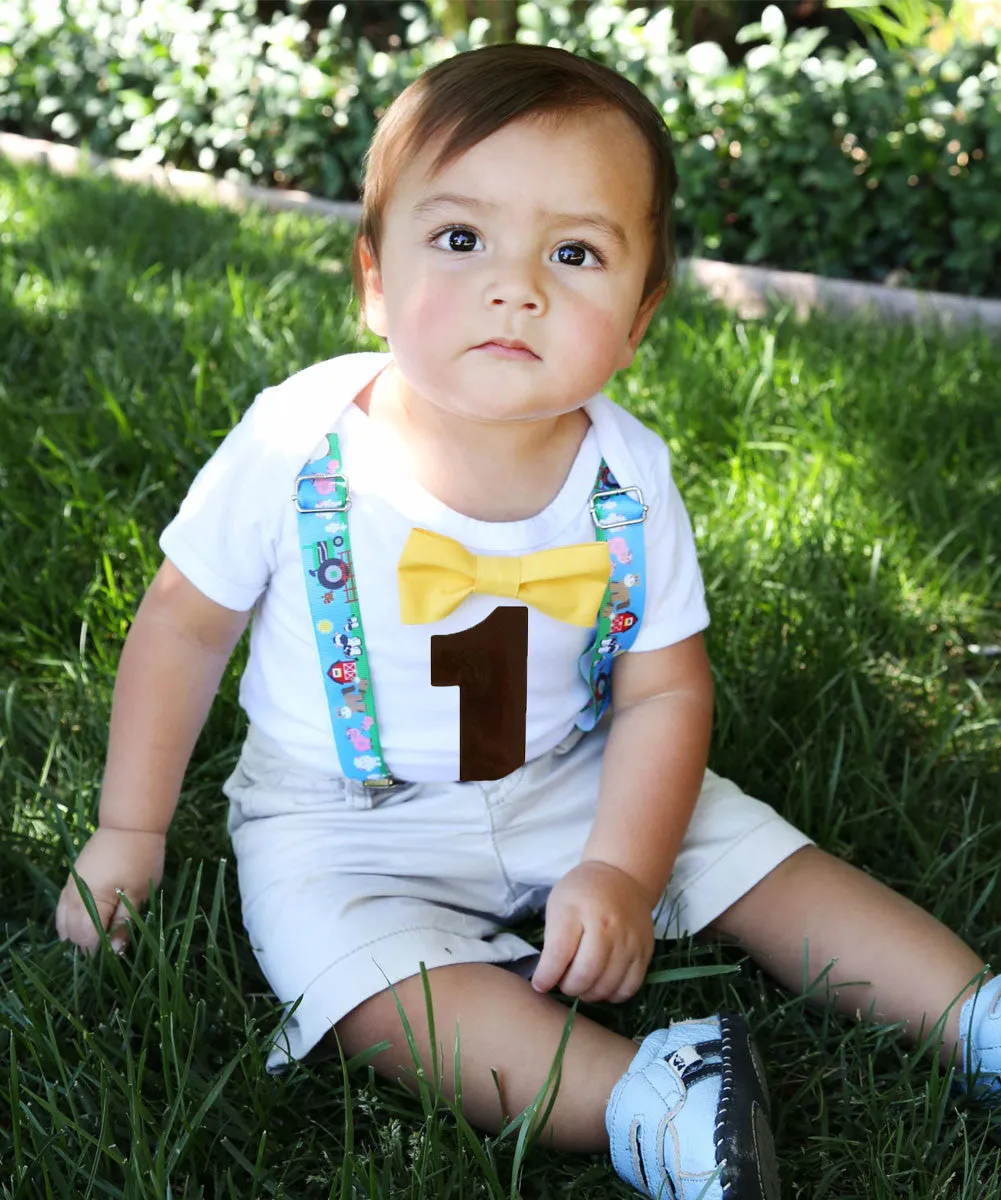 Farm Birthday Party Outfit Baby Boy Noah's Boytiuqe