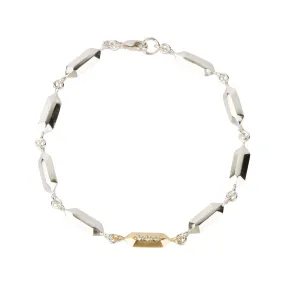 Fragment Link Bracelet with Gold Link